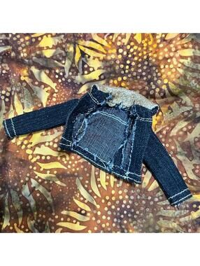 MGA Bratz Fashion Doll Replacement Accessory Denim Jacket with Gold Glitter